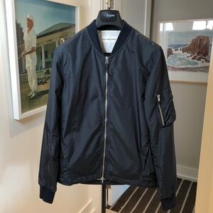 Universal Works Men's MA-1 Jacket, Navy Medium